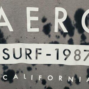 AEROPOSTALE TYE-DYE GREY/BLUE AERO SURF-1987 CALIFORNIA SIZE LARGE